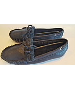 H2K CATHY Fashion Slip Ons Light Weight MOCS Moccasins Fuzzy Black Drivi... - $20.50 CAD