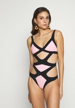 NWT Agent Provocateur Mazzy Colorblock Monokini Swimsuit sz 2 small Pink - £140.80 GBP