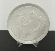 No Room in the Inn Frankoma Collectible Christmas Plate White Sand 1971 Plate #7 - £13.65 GBP