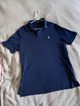 Polo Ralph Lauren Navy Blue Shirt Golf Size Large casual short sleeve - £15.75 GBP