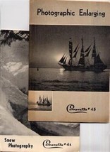 1946 Camerette Photographic Enlarging &amp; Snow Photography Booklets - £19.37 GBP
