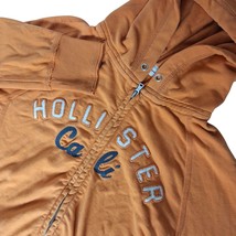 Hollister Youth Hoodie Size Large Orange Embroidered Full Zip Spell Out - £21.79 GBP
