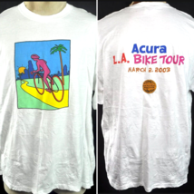 L.A. Bike Tour Marathon 2003 T-Shirt size XL Mens Pop Art Bicycle NOS Crinkled - £15.08 GBP