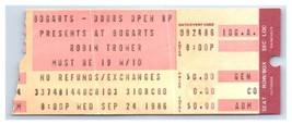 Robin Trower Concerto Ticket Stub Settembre 24 1986 Cincinnati Ohio - £37.16 GBP
