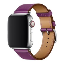 High quality Leather loop Band Apple Watch Band 20 purple  42mm or 44mm or 45mm - £12.01 GBP