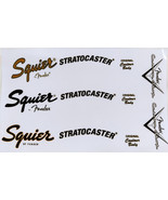 12 - Squier stratocaster by Fender multi headstock LOGO STIKER wave - $8.22 CAD