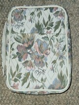 VTG Cloth Bible Book Cover Carrier Church Study Floral Design Side Zippe... - $14.99