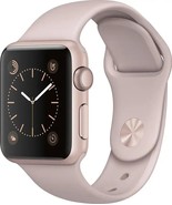 Apple Watch Series 1 38mm Aluminum Case Pink Sand Sport Band Smartwatch - $134.47 CAD