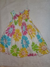 Carters Baby Girl Summer Flower Bright Citrus Color Sun Dress Sundress 6-12 Mos - $14.84