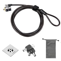 Laptop Cable Lock Hardware Security Cable Lock Anti Theft 3 Keys 6.7Ft W/Adhesiv - £29.22 GBP