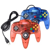 2 Packs Usb Retro Controllers For N64 Gaming, Pc Classic N64 Game Pad Jo... - £41.05 GBP