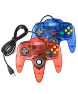 2 Packs Usb Retro Controllers For N64 Gaming, Pc Classic N64 Game Pad Jo... - £40.88 GBP