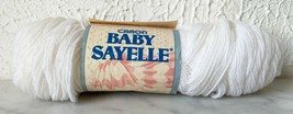 Vintage Caron Baby Sayelle Acrylic 3 Ply Yarn - 1 Skein Color White #4001 - $7.55