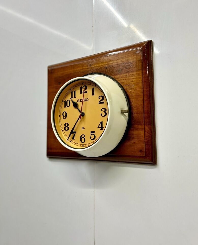 Home Office Wall Decor Half White Coating Maritime Seiko Quartz Vintage Clock