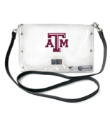 Littlearth Texas A &amp; M University Clear Envelope Purse with Black Fashio... - £23.22 GBP
