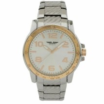 NEW Deporte 15105 Mens INFINEON Rose Gold Accents Silver Sunray Dial Metal Watch - £22.90 GBP
