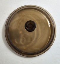 Vintage Pyrex Corning Visions Amber Glass 7 1/4&quot; Pot Pan Replacement Lid... - $352.39 MXN
