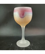 Hebron Rueven Frosted Wine Glasses, Hand-Blown Art Glass, Quantity Disco... - $292.05 MXN
