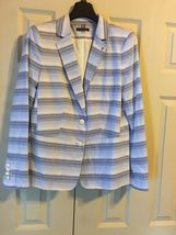 Tommy Hilfiger Notch Collar Two-Button Stripe Jacket SZ 6 NEW - $117.81