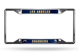 Los Angeles Chargers License Plate Frame Chrome EZ View - $49.49