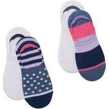 No Boundaries Mid Liner Socks 4 Pack Women&#39;s Shoe Size 4-10 Big Stripe  #19 - £7.17 GBP