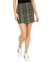 allbrand365 designer Juniors Printed Denim Mini Skirt Size 15 Color Olive - $31.20