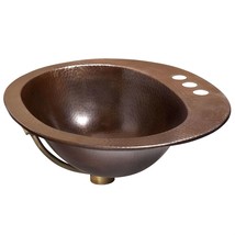 Copper Oval Bathroom Sink 20 x 16 inch - £175.36 GBP