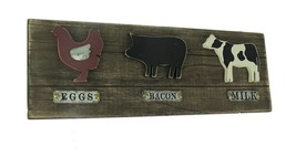 Scratch &amp; Dent Country Farmhouse Recycled Wood Farm Animals Wall Hook - $25.50