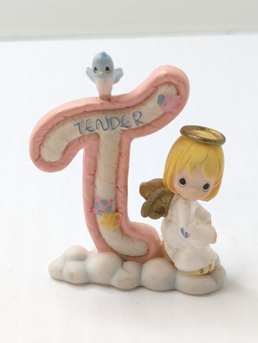 Primary image for 2002 Enesco Precious Moments Alphabet Angel  Letter "T" Tender Toddler Free Ship
