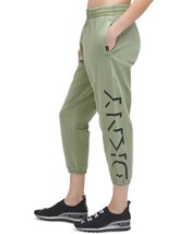 DKNY Womens Cotton Logo Jogger Pants, Olive, X-Large - £45.48 GBP