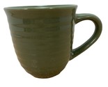 Home Trends Sage Green Ribbed Ridged Coffee Mug Tea Cup Ceramic Embossed... - $12.47