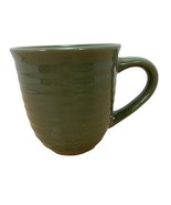 Home Trends Sage Green Ribbed Ridged Coffee Mug Tea Cup Ceramic Embossed... - £9.81 GBP