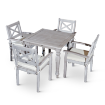 Square 5-Piece Dining Set - Silver+Grey - £1,035.47 GBP