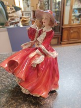 Vintage Royal Doulton Porcelain Figurine Top o' The Hill HN 1834 TK Red Dress - $74.24