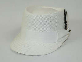 Men's Bruno Capelo Straw Hat Cadet/Baseball Telescope Legionnaire LGS700 White image 3