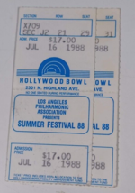 used ticket stubs 1988 hollywood bowl summer festival 88 - £4.58 GBP