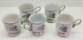 Vtg Denby England Lorraine Butterfly 5pc Coffee Tea Cup Creamer Stoneware Lot  - £18.06 GBP