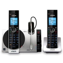 VTech Connect to Cell DS6771-3 DECT 6.0 Cordless Phone - Black, Silver, 6.9&quot; x 4 - £115.75 GBP