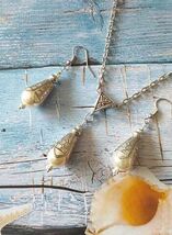 Victorian wedding silver pearl set Silver jewelry set necklace earrings ... - €44,65 EUR