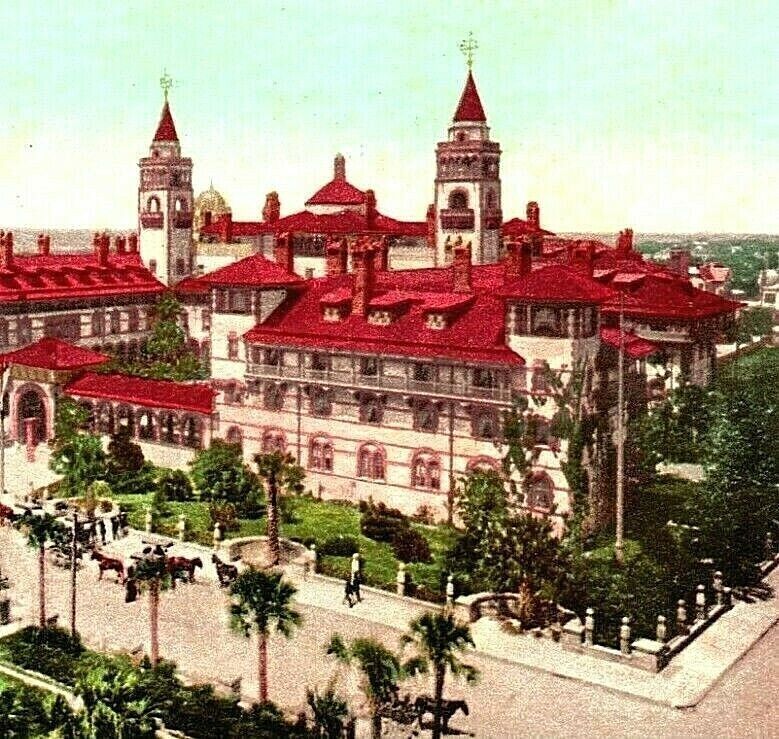 Saint Augustine FL The Ponce De Leon Hotel UDB Detroit Photographic Co Postcard - $4.17