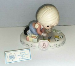 Precious Moments Growing In Grace Age 8 Blonde Girl Figurine New 154035 Gift - $39.55