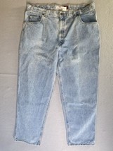 Levi Strauss Signature Jeans 41x29.5 Blue Loose Relaxed Baggy Fading Tag... - $18.68