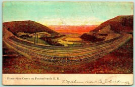 Horse Shoe Curve Pennsylvania Railroad Track 1908 DB Postcard F7 - £3.09 GBP