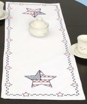 DIY Jack Dempsey Independence Day Stamped Cross Stitch Table Runner Scarf Kit - £12.74 GBP