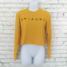 Friends The TV Series Womens T Shirt XS Yellow Sitcom Long Sleeve Crop Top - £12.58 GBP