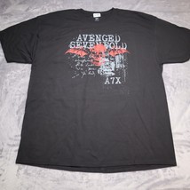 Avenged Sevenfold A7X T-Shirt XXL Black Skull Bat Concert Tour Merch Rock Tee - £15.19 GBP