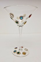 Designer Art Glass Hand Blown Cocktail Martini Marguerita Embellished VINTAGE - £31.87 GBP