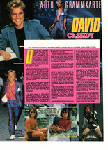 David Cassidy teen magazine pinup clipping Bravo shirtless not in englis... - £1.57 GBP