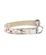 Leather Dog Collar Tino Cappuccino Flower - $63.84 CAD