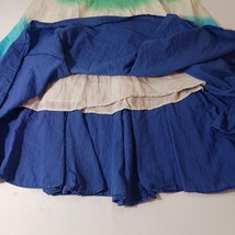 NY Collection Women's Multicolor Cotton Gathered Drawstring Pull-On Skirt Size L image 8